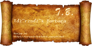 Törzsök Barbara névjegykártya