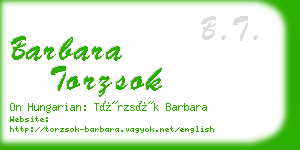 barbara torzsok business card