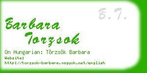 barbara torzsok business card